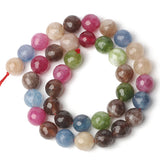 Tourmaline Natural Stone Faceted Beads Round Beads DIY Jewellery Making