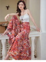 Fee Fee's Boho Floral Print Wide Leg Flare Pants