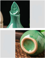 Leaf Cracked Glaze Essential Oil Pots 100ml Ceramic Aromatherapy Scented Home Decor Bottle