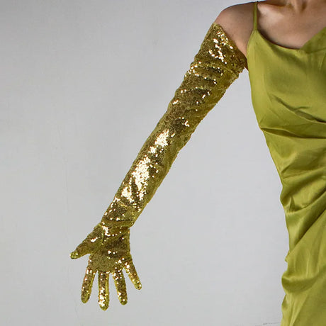 Glitter Gloves 70cm Long Gloves 26 Colours