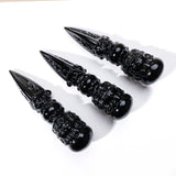 1PC Natural Obsidian "Jin Gangchu" Crystal – Healing Stone Feng Shui Divination & Home Decor Ornament
