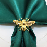 6Pcs Gold Bee Napkin Rings Table Decoration