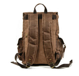 Indiana's Vintage Leather Canvas Backpack