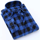 Woodsman Slim-fit Brushed Flannel Plaid Shirts 13 Colours
