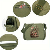 Wildflowers Print Canvas Shoulder Bag Crossbody Messenger Bag
