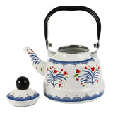 Enamel Tea Kettle 1.1L, 17L or 2.5L Stove Top Tea Pot No Whistling
