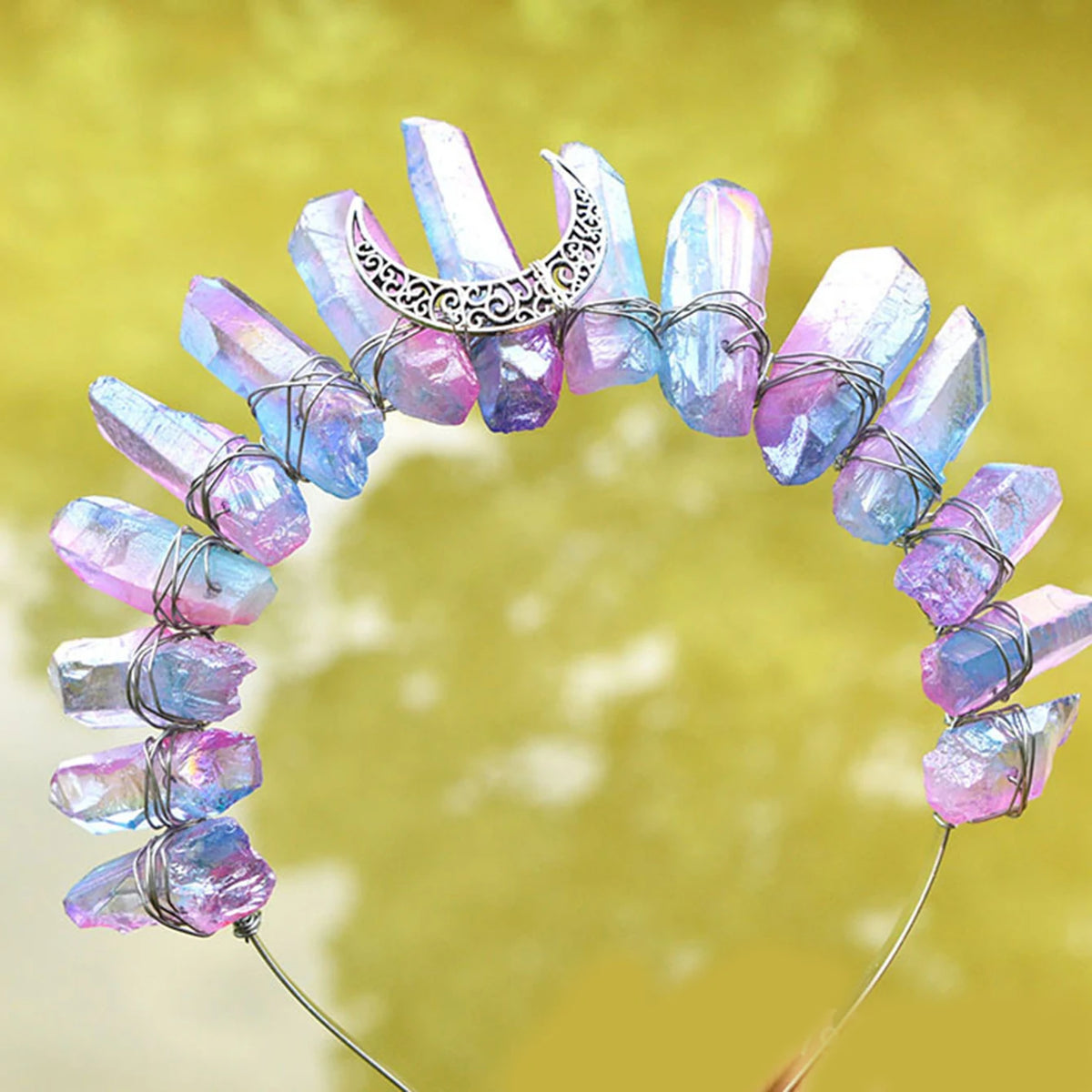 Goddess Crowns Raw Crystal Quartz Tiara Headbands