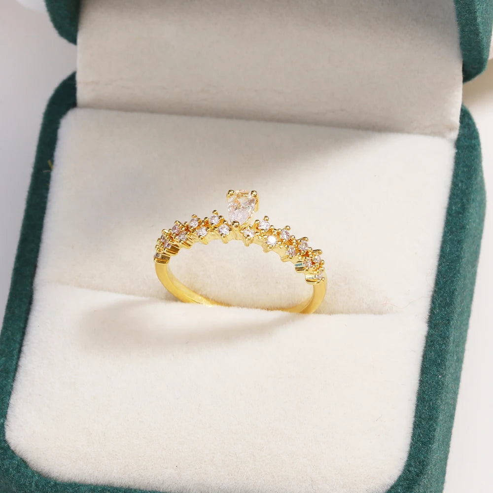 Sweet and Dainty Colourful Zircon Rings Gift Idea