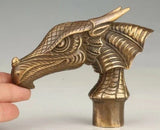 Copper Dragon Head Walking Stick Handle