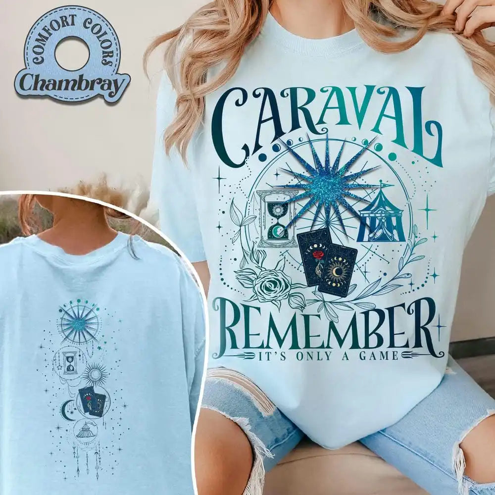 Remember It's Only A Game T-Shirt Caraval Book Lover Cotton Tee