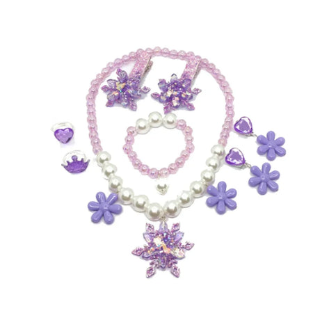 Mermaid Accessories Gloves Wand Crown Jewellery Set Wig Necklace Braid Cosplay Halloween Birthday Party