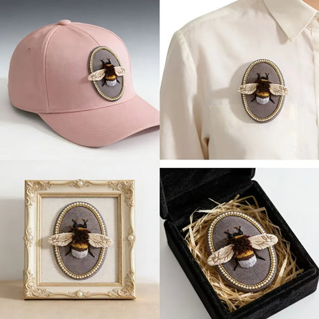 3D Bee Embroidery Kit for Beginners DIY Craft Pack