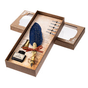 Feather Quill Pen and Ink Set Dip Calligraphy Writing Set with 5 Replacement Nibs Pen Holder