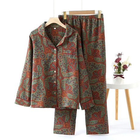 Sunday Mornings Paisley Pyjamas 2 Piece Cotton Loungewear Sleepwear