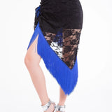 Flamenco Lace Shawl Tassel Hip Triangle Scarf Latin Dance Hip Belly Dance Wear