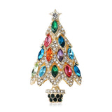 Christmas Tree Brooches Sparkling Rhinestone
