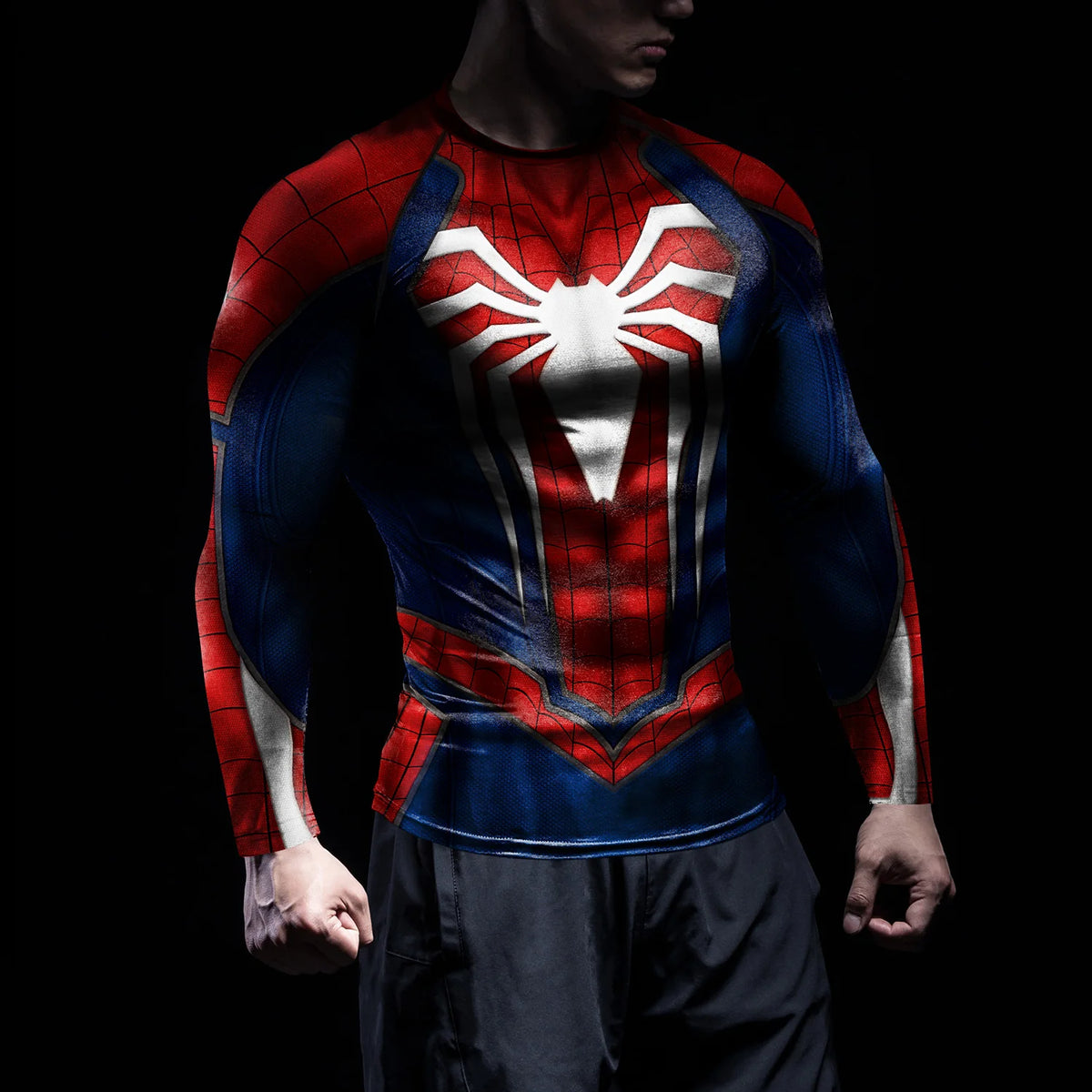 Spiderman Rash Guards Compression Shirts Men Workout Long Sleeve Tops Fitness Sportswear