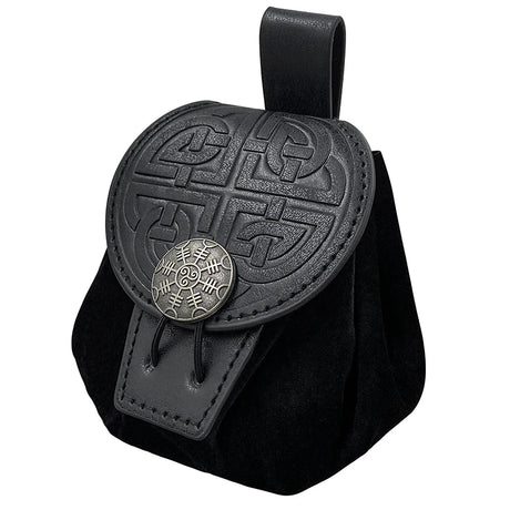 Medieval Pu Leather Belt Waist Coin Purse Drawstring Bag