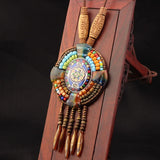 Handmade Beaded Leather Boho Necklaces