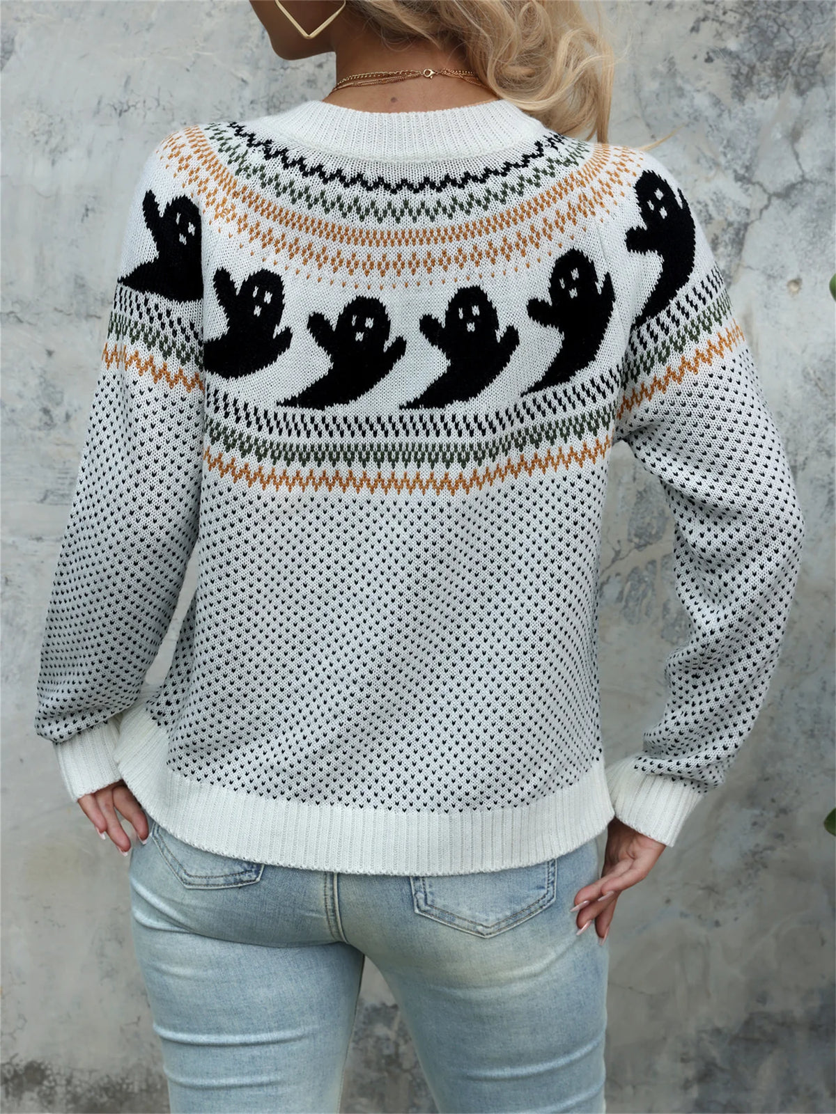 Halloween Ghosts Pumpkin Spice Cardigan