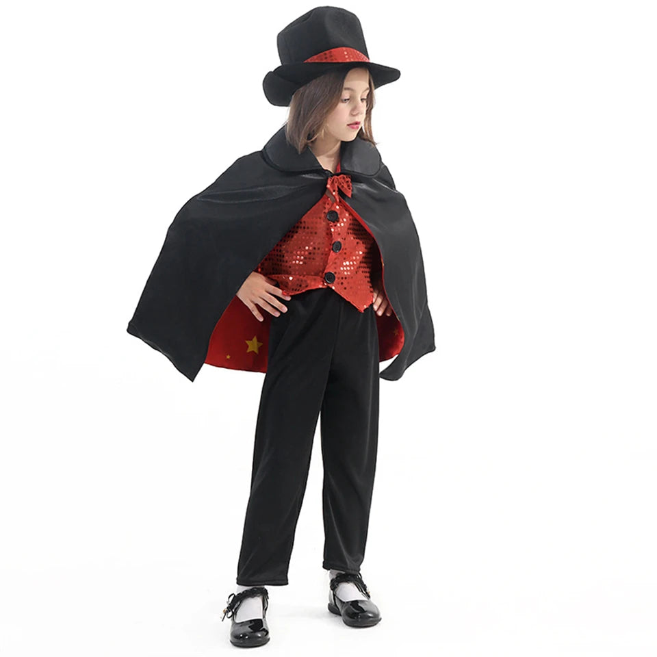 Amazing Magician Children's Book Week Costumes Sets Stage Performance Halloween Cosplay