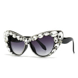 Katy's Crystal Rhinestone Cat Eye Sunglasses Funglasses UV400