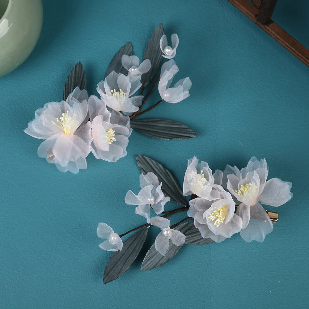 Silk Peony Hair Clip 1/2pcs Flower Hairpins Handmade Bridal Hair Accessories