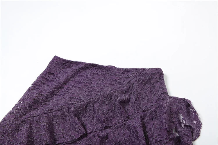 Lace Skirts Irregular Hem Multi-Layered Ruffles