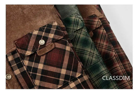 Woodsman Plaid Shirts Lightweight Fleece Jackets