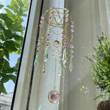 Garden Chandelier Outdoor Sun Catcher Crystal Prism Hanging Rainbow Maker