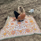 Boho Throw Blanket Outdoor Van Life Bedspread Beach Towel Yoga Mat