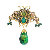 The Green Fairy Cupid Butterfly Bee Brooch