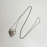 Heart Shape Mini Bag Pendant Necklace Long Crossbody Sweater Chain