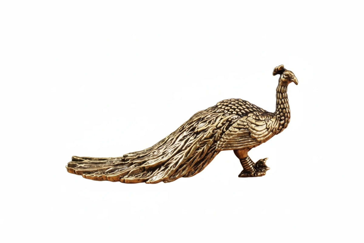 Brass Peacock Figure Tea Pet
