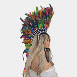 Handcrafted Feather Mohawk Headdresses Carnival Party Costumes