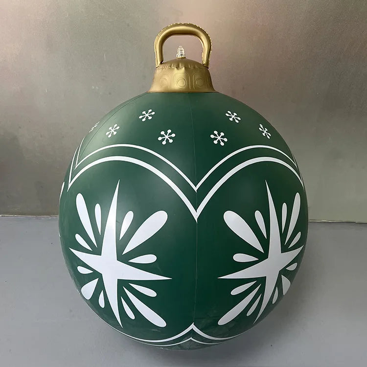 60cm Outdoor Christmas Inflatable Baubles PVC Giant Xmas Balls Decorations Toy Ball