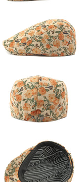 Winter Florals Cabbie Beret Caps