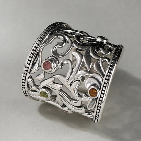 Eternal Garden S925 Sterling Silver Ring Tourmaline