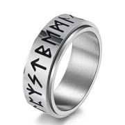 Nordic Viking Runes Spinning Ring Titanium Steel Anxiety Jewellery