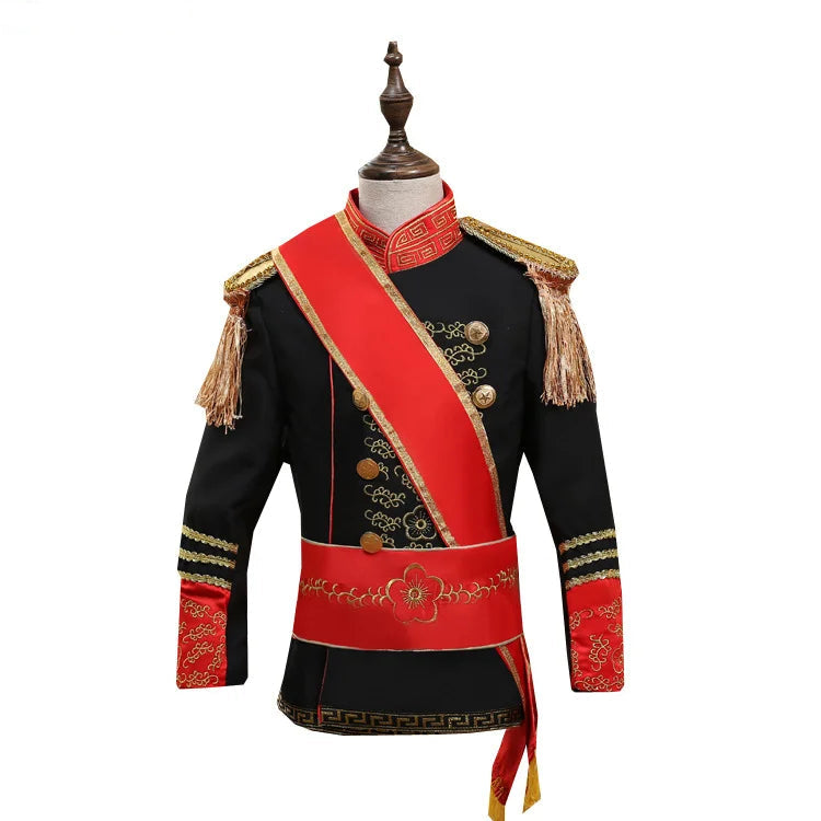Royalty Prince Ceremonial English Military Jacket Costume Child Boys King Cosplay Fancy Dress