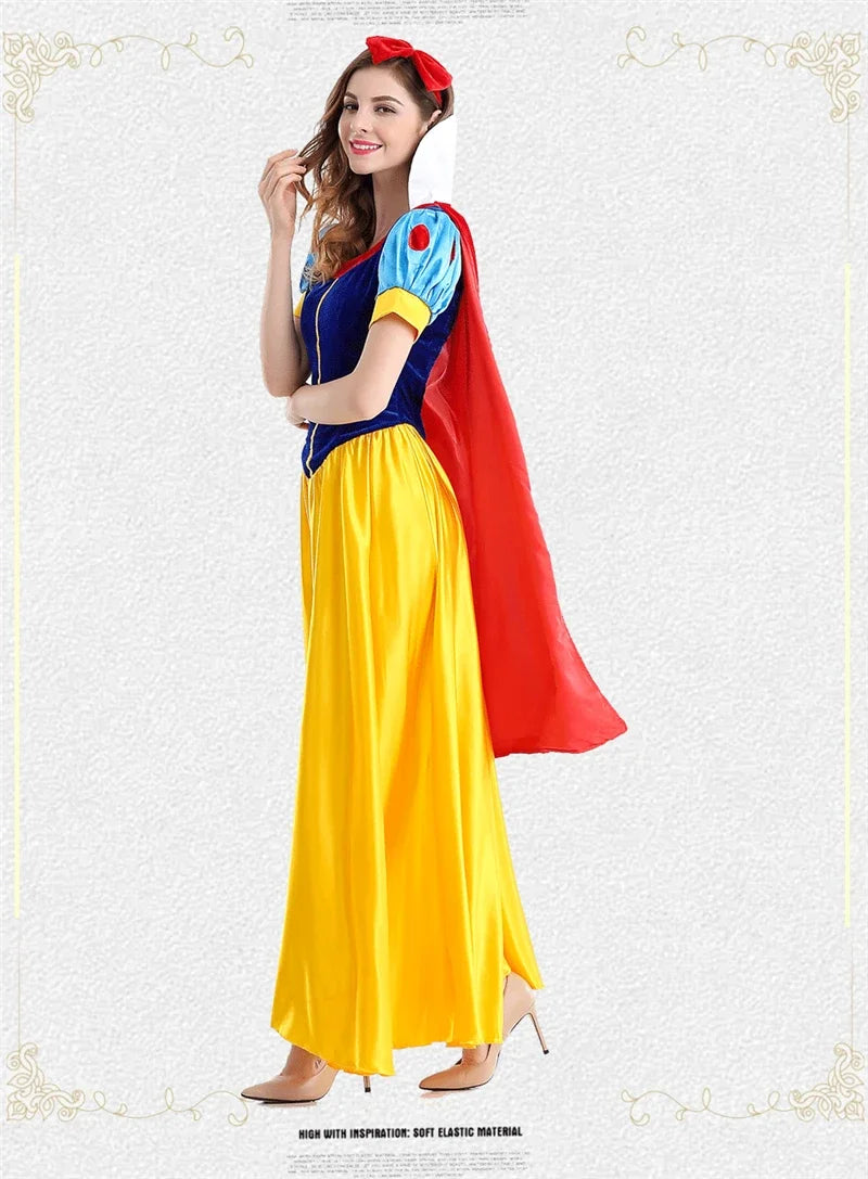 Snow White Halloween Book Week Costume Adult Women Plus Size Princess Dress