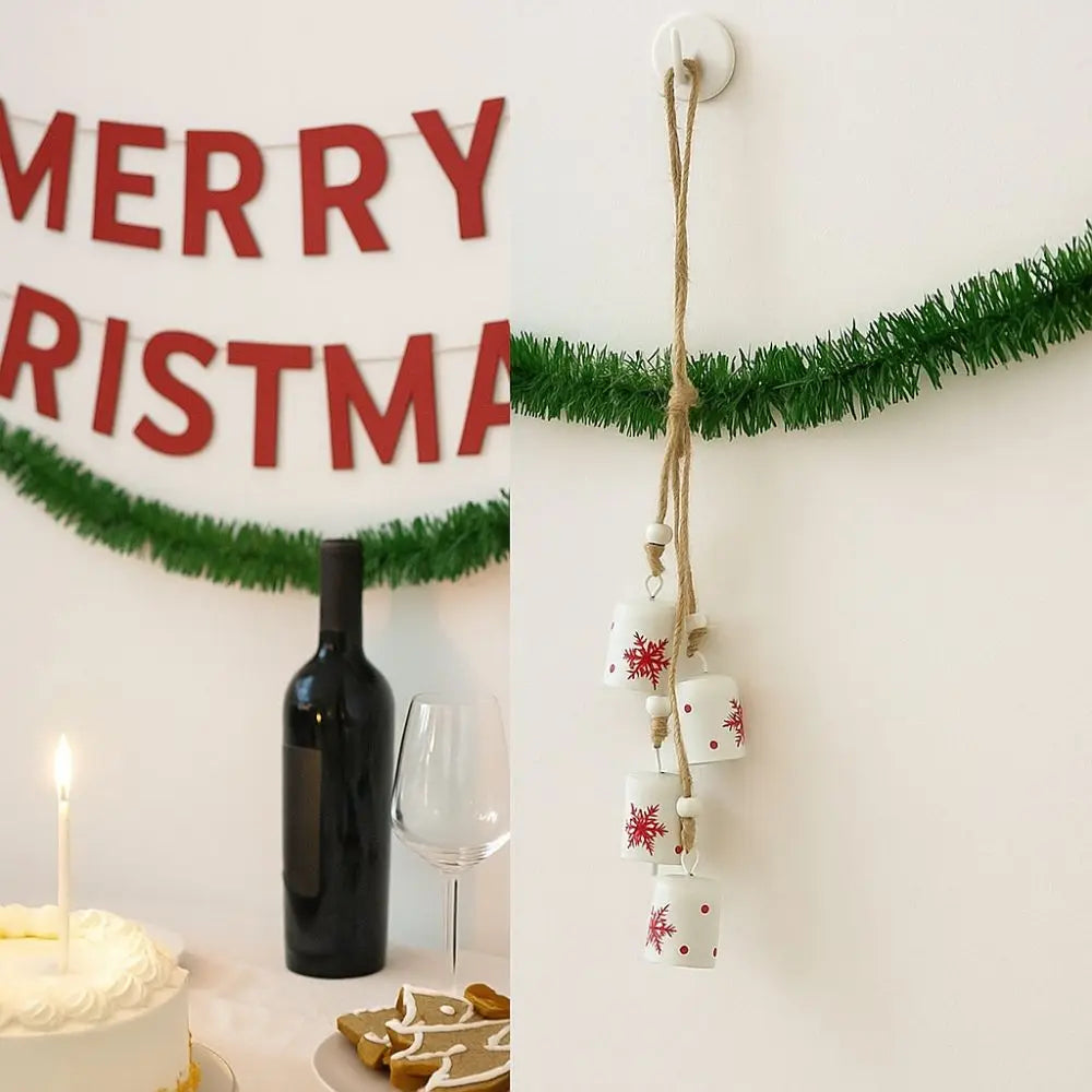 Christmas Bells String Iron Xmas Decoration