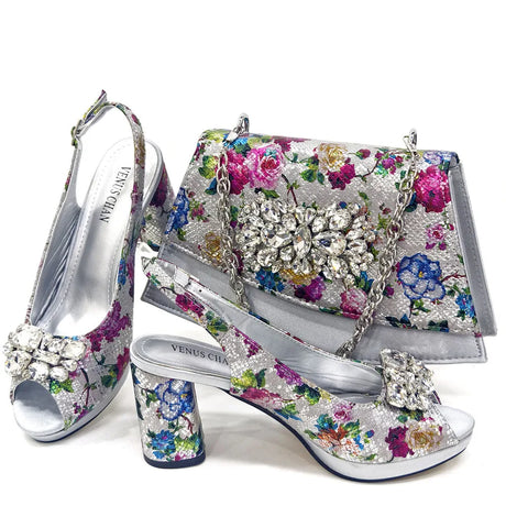 Spring Garden Party Shoes And Matching Bag Set