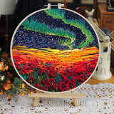 DIY Floral Landscapes Beginner Embroidery Set With Hoop DIY Craft Kits