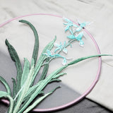 Orchid Flower Iron on Applique Floral Patch DIY Craft 19 X 24.5CM