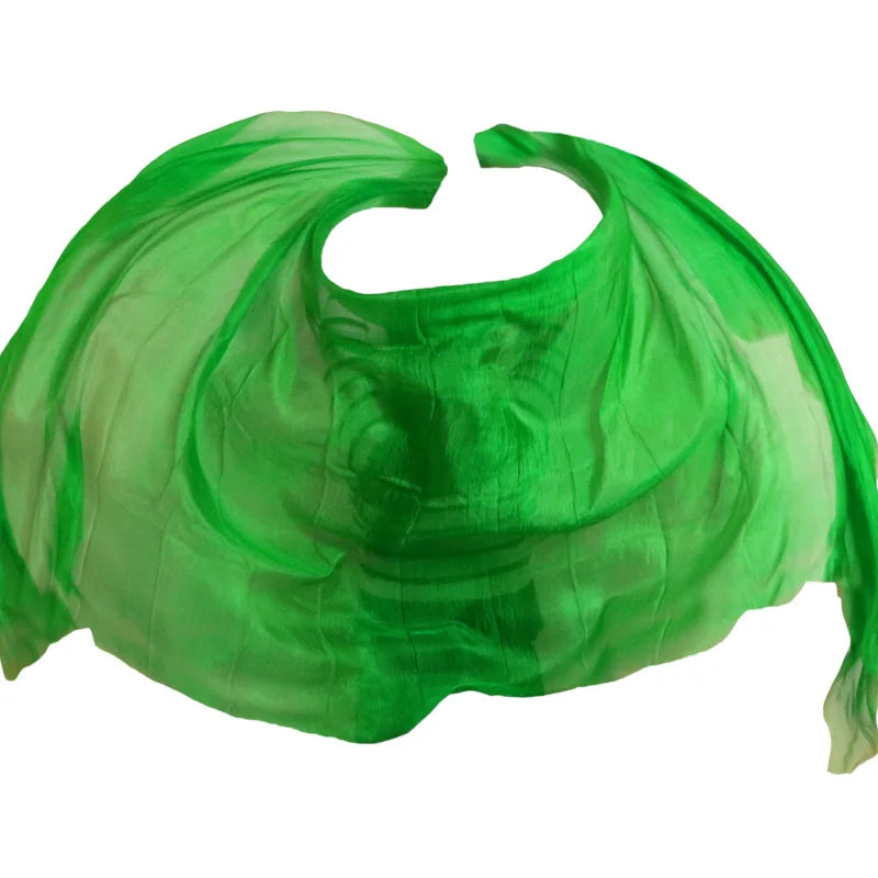 100% Silk Performance Dance Veil Shawls Women Costumes Accessories Belly Dance Veils Five Sizes