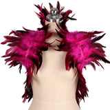 Feather Shoulder Epaulettes Festival Rave Wear