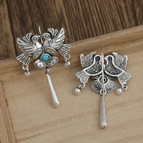 Mexican Love Bird Drop Earrings
