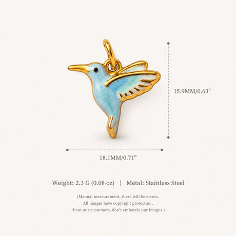 Enamel Bird Pendant Charms Necklace Bracelet DIY Jewellery Making Findings