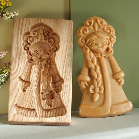 Norwegian Christmas Wooden Cookie Moulds Gingerbread Cookies Mould Press Bakery Baking Tools